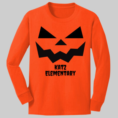 Youth Long Sleeve Shirt - Fall Holidays - Jack O' Lantern Thumbnail