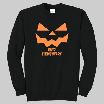 Adult Crewneck - Fall Holidays - Jack O' Lantern - Orange Thumbnail