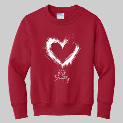Youth Crewneck - Spring Holidays - Valentine's Heart Thumbnail