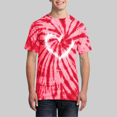 Adult Tie-Dye T-Shirt - Spring Holidays - Valentine's Heart Thumbnail